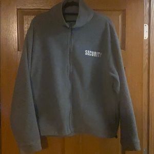 Security Embroidered Full-Zip Fleece Jacket - Gray